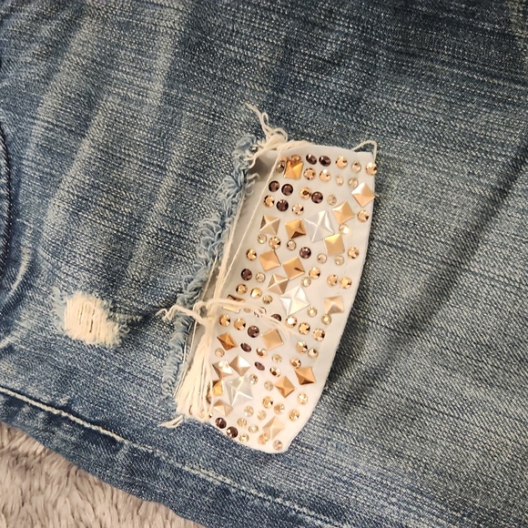 7 For All Mankind Light Blue "Rickie" Distressed Boyfriend Jeans Size 30! - Picture 9 of 15